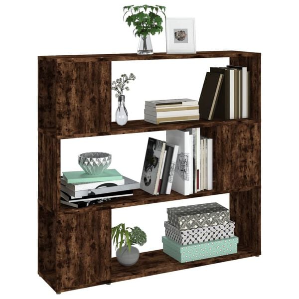 vidaXL Libreria/Divisorio Rovere Fumo 100x24x94 cm