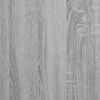 vidaXL Credenza Grigio Sonoma 35,5x35x76 cm in Truciolato e Metallo