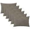 vidaXL Federa 6 pcs HEERLEN Grigio Chiaro 40 x 60 cm Velluto