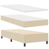 vidaXL Letto a Sorgente LED con materasso Crema 90 x 200 cm Tessuto