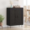 vidaXL Credenza Rovere Nero 69,5 x 34 x 90 cm