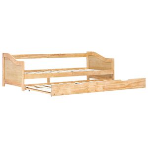 vidaXL Divano Letto a Scomparsa senza Materasso Pino Bianco 90x200 cm