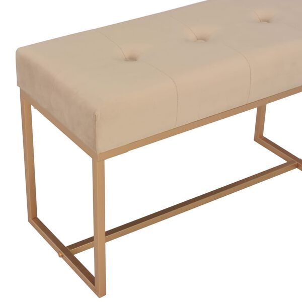 vidaXL Panca 80 cm in Velluto Beige