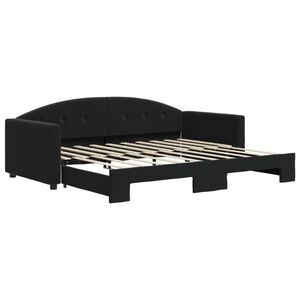 vidaXL Divano Letto con Letto Estraibile Nero 90x190 cm in Velluto