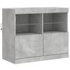 vidaXL Credenza con Luci LED Grigio Cemento 283x37x67 cm
