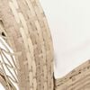 vidaXL Sedia a Dondolo da Giardino con Cuscini in Polyrattan Beige