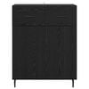 vidaXL Credenza Rovere Nero 69,5 x 34 x 90 cm Legno multistrato