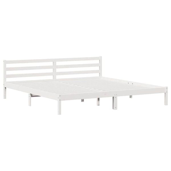 vidaXL Struttura del letto con testiera Bianco 225,5 x 185,5 x 69,5 cm