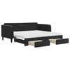 vidaXL Divano Letto Estraibile con Cassetti Nero 90x190 cm in Velluto