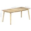 vidaXL Tavolo da Pranzo 180x90x76 cm in Legno Massello di Mango