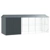 vidaXL Gabbia per uccelli Antracite 645 x 208 x 247 cm Acciaio zincato