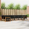 vidaXL Set di divani da esterno con cuscino 7 pcs Naturale e Nero
