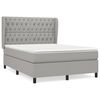 vidaXL Giroletto a Molle con Materasso Grigio Chiaro 140x200cm Tessuto