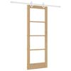 vidaXL Porta scorrevole 73,5 x 198,5 cm Legno massello di pino e vetro