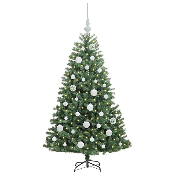 vidaXL Albero di Natale Artificiale con Rami Pieghevoli Verde 120 cm
