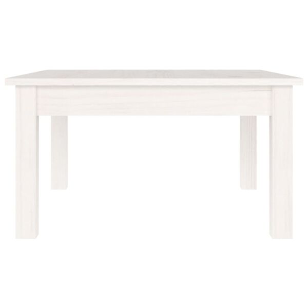 vidaXL Tavolino da Salotto Bianco 55x55x30 cm Legno Massello di Pino