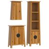 vidaXL Set Mobili da Bagno 3 pz in Legno Massello di Pino