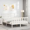 vidaXL Letto senza Materasso Bianco 140x190 cm Legno Massello di Pino