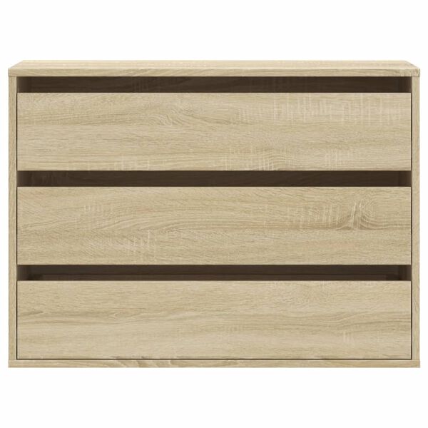 vidaXL Cassettiera Angolare Rovere Sonoma 80x41x58cm Legno Multistrato