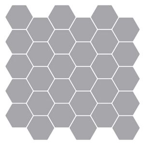 vidaXL Piastrella Esagonale 50 pz Grigio 30 x 30 cm Poliuretano e PET
