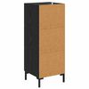 vidaXL Credenza Rovere Nero 34,5 x 34 x 90 cm Legno multistrato