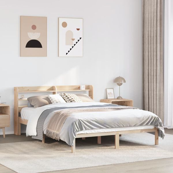 vidaXL Letto senza Materasso 140x190 cm in Legno Massello di Pino