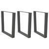 vidaXL Gambe per tavolo da pranzo a forma di V 3 pz Antracite 90x(72-73,3) cm Acciaio
