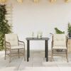 vidaXL Set da Bistr&ograve; 3 pz con Cuscini Beige in Polyrattan