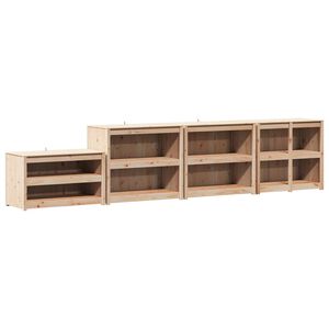 vidaXL Mobile da cucina da esterno MEPPEL 4 pz Douglas Naturale