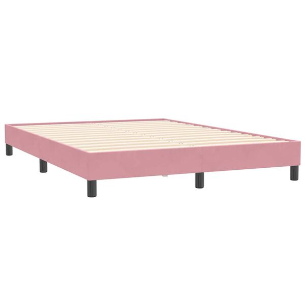 vidaXL Giroletto a Molle senza Materasso Rosa 160x210 cm in Velluto