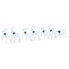 vidaXL Renne LED 7 pz Argento 43 x 18 x 66 cm Tessuto