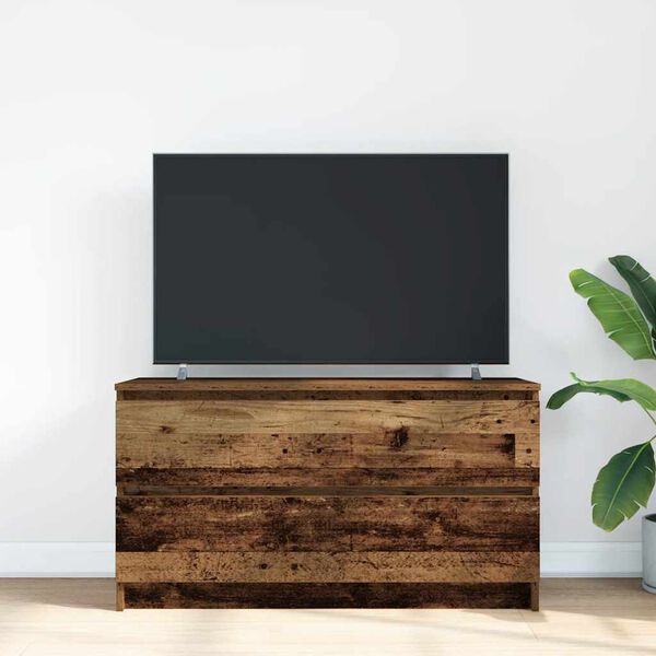 vidaXL Mobile Porta TV Legno Antico 100x35x54 cm in Legno Multistrato