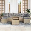 vidaXL Set Divano da Giardino con cuscino 8 pcs beige e grigio chiaro
