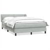 vidaXL Giroletto a Molle con Materasso Grigio Chiaro 140x210cm Velluto