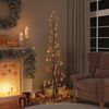 vidaXL Albero di Natale a LED con Palline 120 LED Bianco Caldo 180 cm