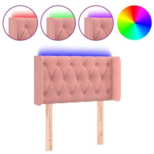 vidaXL Testiera a LED Rosa 83x16x78/88 cm in Velluto