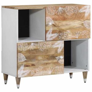 vidaXL Credenza 80x33,5x75 cm in Legno Massello di Mango