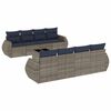 vidaXL Set Divani da Giardino 9 pz con Cuscini Grigio in Polyrattan