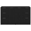 vidaXL Credenza Rovere Nero 120 x 30 x 70 cm Legno multistrato