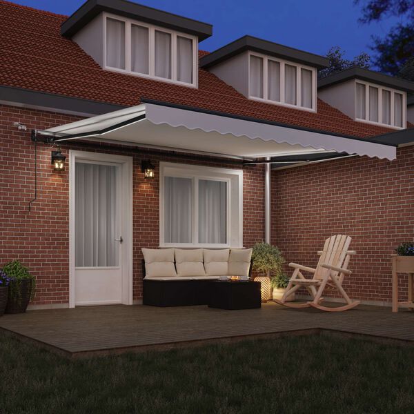 vidaXL Tessuto per Tenda con Bianco 400 &times; 350 cm Poliestere