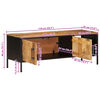 vidaXL Mobile Porta TV 110x35x40 cm in Legno Massello di Mango Grezzo