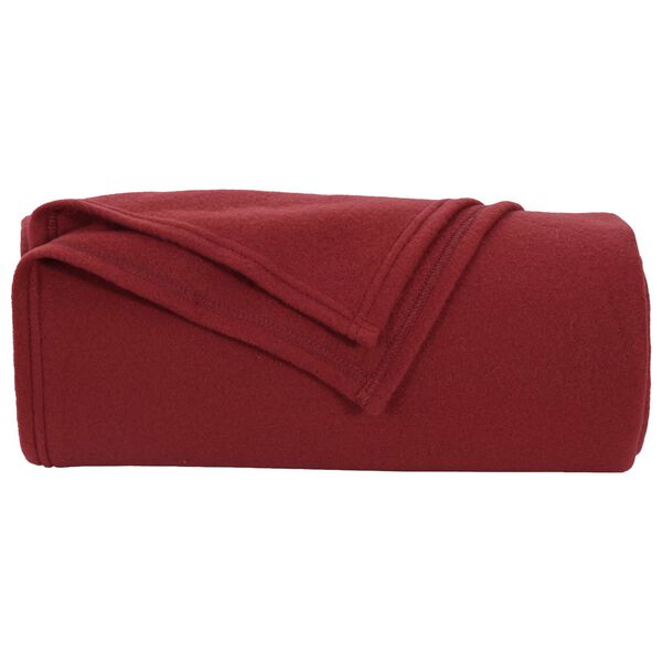 vidaXL Coperte da Pile 24 pcs Rosso Bordeaux 200 x 150 cm Panno