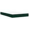 vidaXL Giroletto a Molle con Materasso Verde Scuro 140x190 cm Velluto