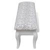 vidaXL Panchina Pouf Imbottita per Toletta 2 Persone 110 cm Bianco