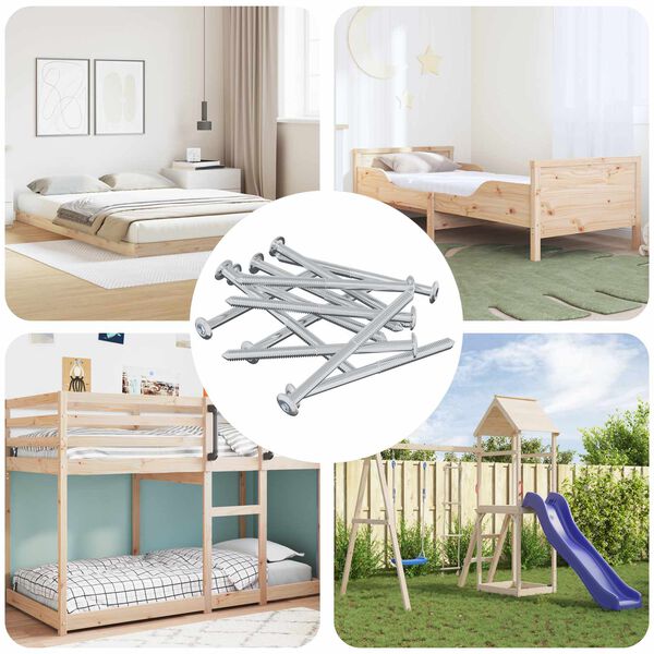 vidaXL Vite 12 pcs Argento M6 x 85 mm Acciaio