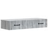 vidaXL Tavolino da Parete Laterale 87,5 x 34,5 x 17 cm Grigio Sonoma
