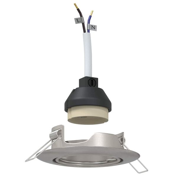 vidaXL Spotlights con i riflettori 6 pcs Argento 9 x 9 cm Metallo