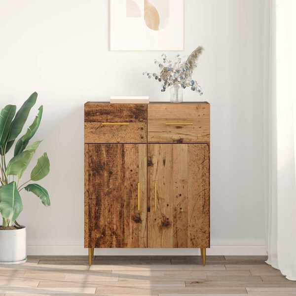 vidaXL Credenza Legno vecchio 69,5 x 34 x 90 cm Legno multistrato