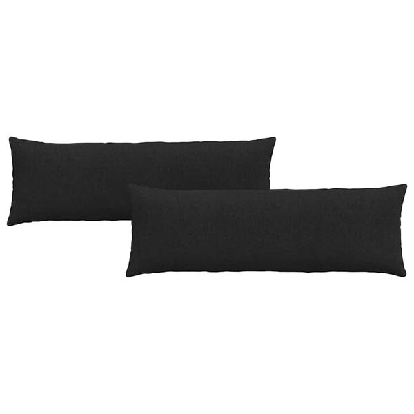 vidaXL Cuscini da Divano 2 pcs Nero 120 x 40 cm Tessuto