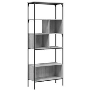 vidaXL Libreria 5Ripiani Grigio Sonoma 76x33x188,5cm Legno Multistrato